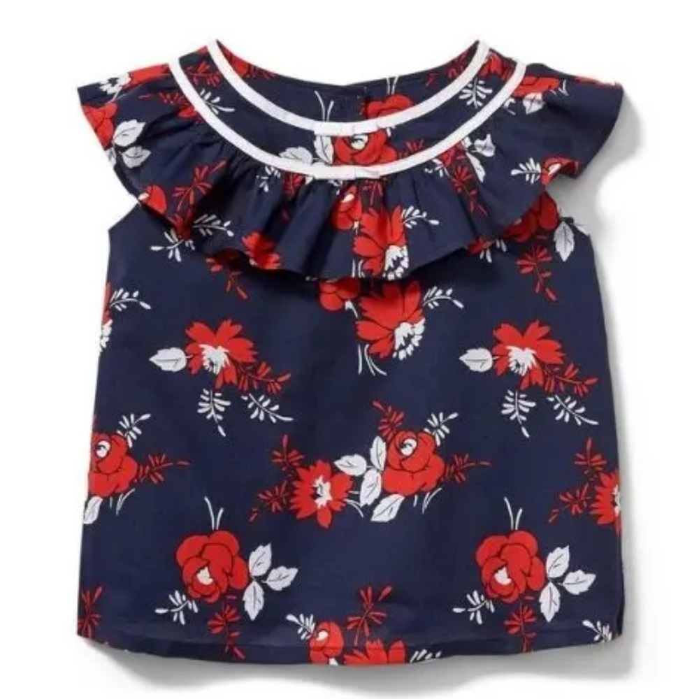 Janie and Jack Ruffle Floral Blouse
